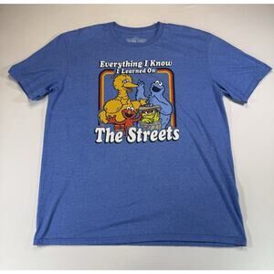 Sesame Street Men's Size XL T-Shirt "Everything I Know I Learned on The Streets"
